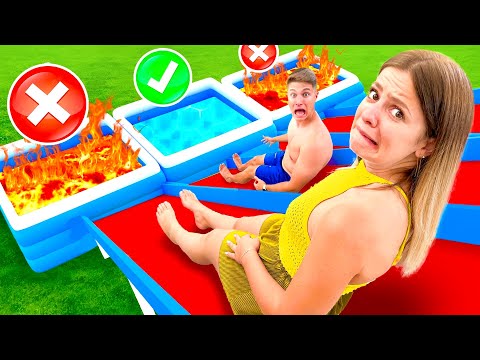DON'T CHOOSE THE WRONG SLIDE CHALLENGE WITH OUR FRIENDS!🛝