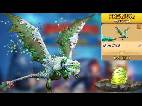 Wise Wind Max Level 150 Titan Mode - Premium Woolly Howl - Dragons:Rise of Berk
