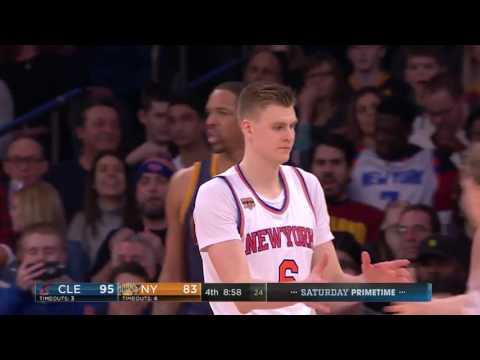 Kristaps Porzingis vs Cleveland Cavaliers 04.02.2017 (9Pts)