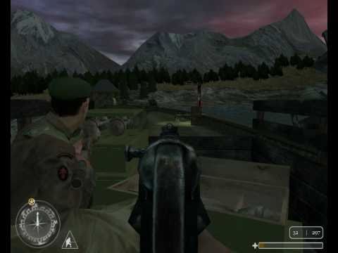 "Call of Duty 1", full walkthrough on Veteran, Part 11 - U.K. Campaign: Eder Dam