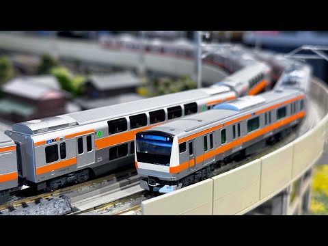 KATO N Scale E233 Chuo-Line: Green car included Full Set Unboxing & Running!