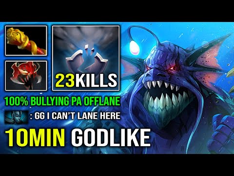 How to 100% Bullying PA From Offlane with 10Min Godlike Slardar First Item Madness Mask Dota 2