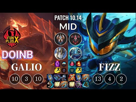 FPX Doinb Galio vs Fizz Mid - KR Patch 10.14