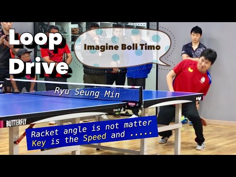[Eng] Loop Drive, Racket angle is not matter (Ryu Seung Min)