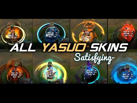 ALL YASUO SKINS •Satisfying• [SKINS PREVIEW] | Skin Comparison 2020