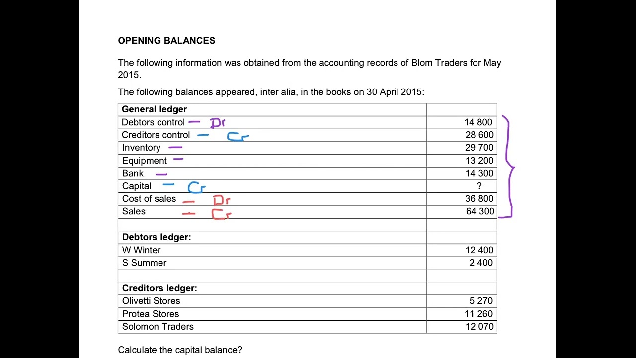 11. Blom Traders - Beginning Balances & Trial Balance