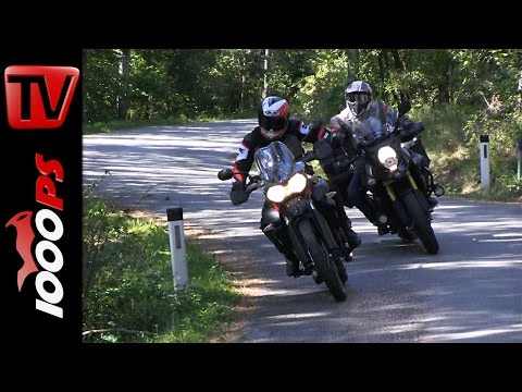 Suzuki V-Strom 1000 vs Triumph Tiger 800 XC | Geländetauglichkeit, Action, Fazit