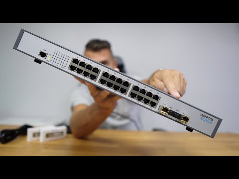 UPGRADE to 10 Gigabit Budget, Fanless Switch | QSFPTEK S5300 24T4X