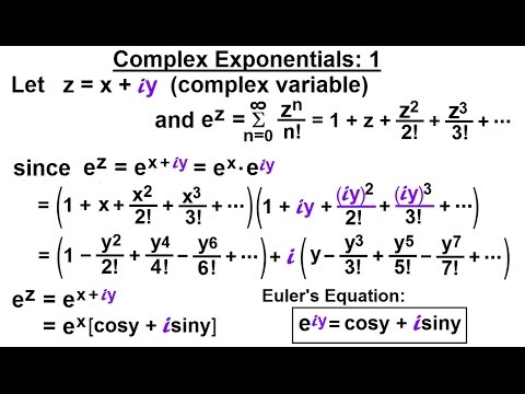 Calculus 2: Complex Numbers & Functions (22 of 28) What are Complex Exponentials? 1