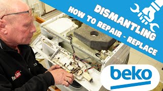#Beko Washing Machine Dismantling Guide WMB series how components work To Take Apart