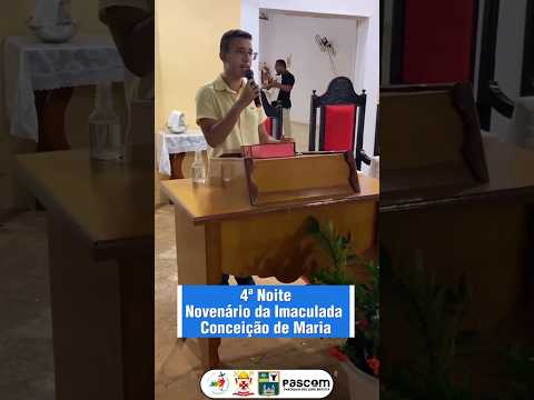 Momentos da 4ª noite da novena Imaculada Conceição de Maria