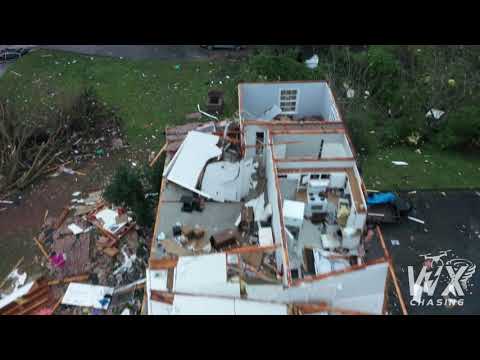 Tornado Damage Newnan, Georgia after overnight tornado carved long path of destruction 3-26-2021