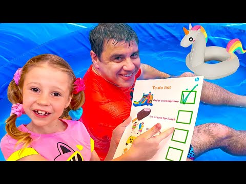 Nastya mudou a lista de tarefas do dia! Um dia cheio de diversão com Nastya