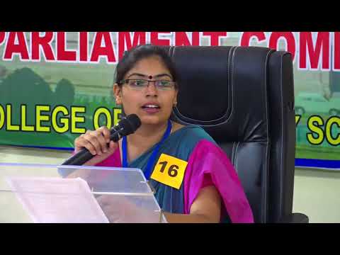 14th National Youth Parliament Competition 2018, of NDVSU, Jabalpur