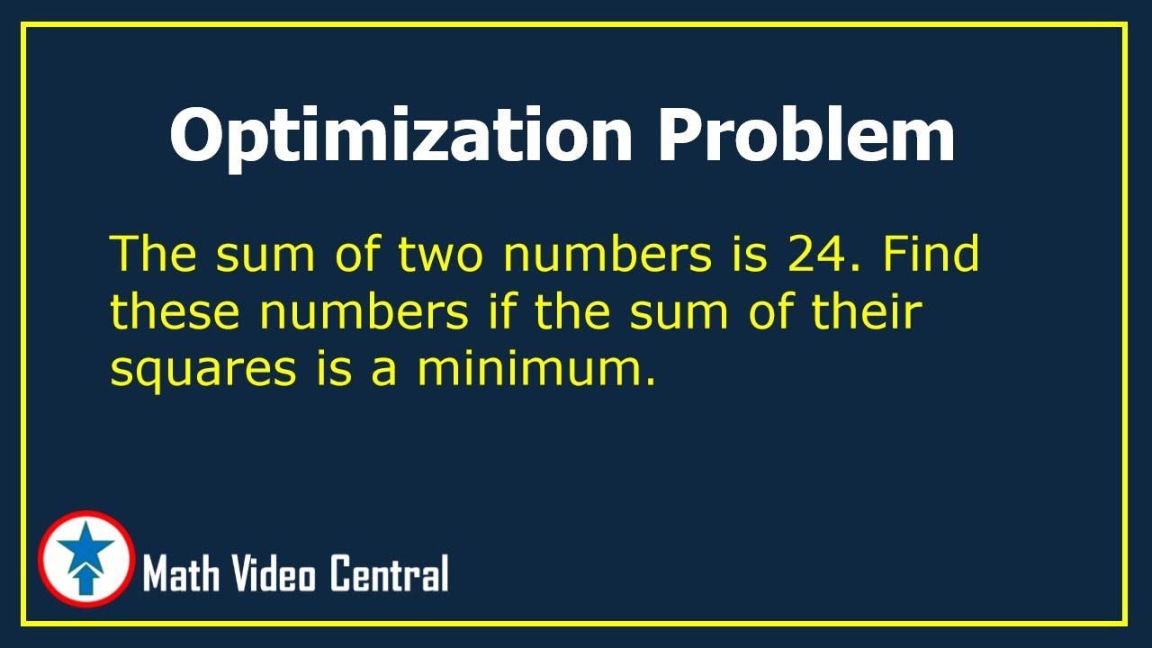 Optimization Problem #2 | Calculus