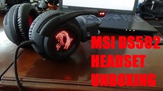 MSI DS502 7.1 Gaming Headset Unboxing