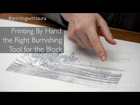 Woodblock with Lino ep.5  Printing by Hand: the Right Burnishing Tool for the Block