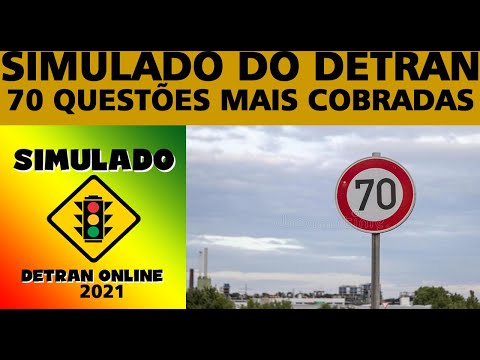 SIMULADO DETRAN 2021: COMO PASSAR NA PROVA, 70 QUESTÕES MAIS COBRADAS no DETRAN, Auto + Moto