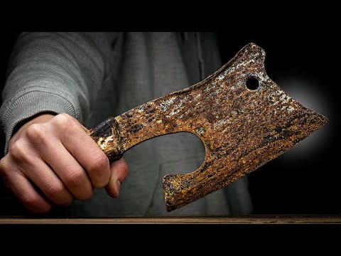Restoring an Antique Rusty Meat Cleaver