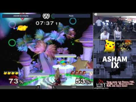 Trix (Pikachu) vs WH | LSDX (Roy, Ganon) - ASHAM IX Pools