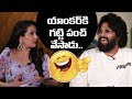Allu Arjun Sweet Punch On Anchor Manjusha Pushpa Team Hilarious Interview Leo Entertainment