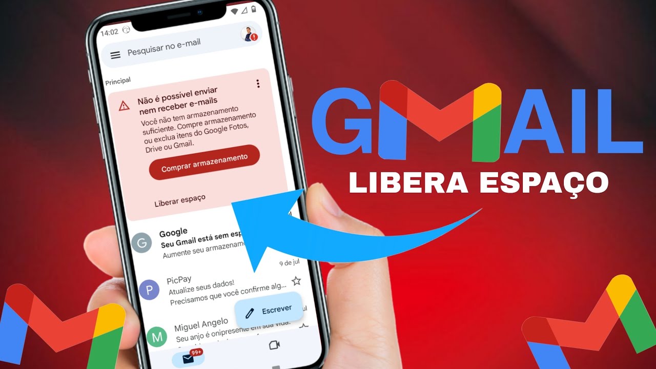 Gmail como liberar espaço para voltar a receber seus E-mail 📩 Espaço sem limites