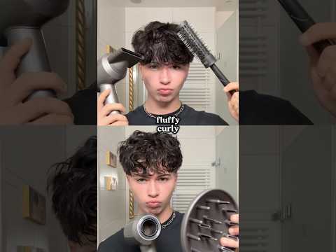 fluffy vs curly hair🧑🏻‍🦱