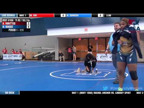 75 kg CSF - Ashlyn Whitted (Lindenwood) vs. Nahiela Magee (Texas)