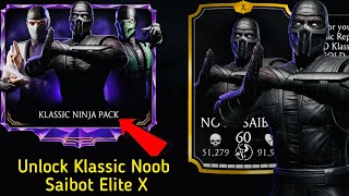 Klassic Noob Saibot | Trying to Unlock elite X | Klassic Ninja Pack | MK Mobile