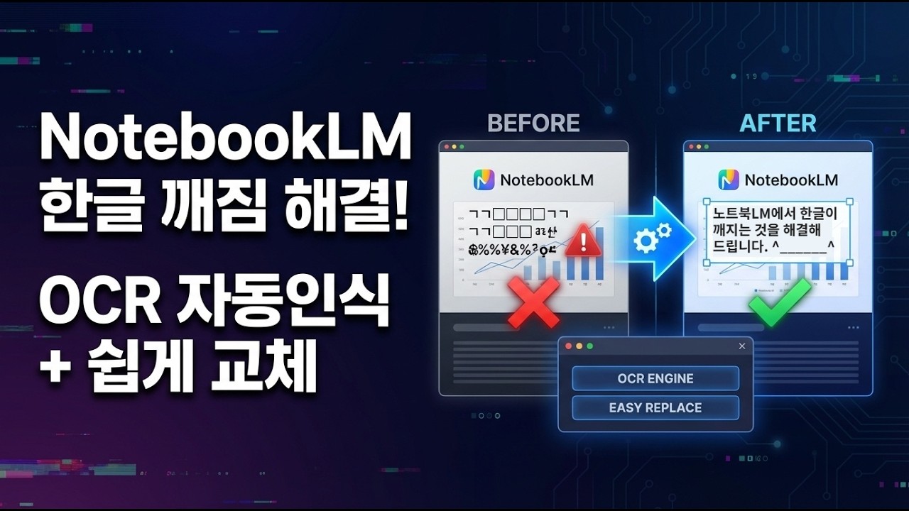 노트북LM 슬라이드 폰트 깨짐, 이제 클릭 몇 번으로 끝 (글자 수정 에디터)