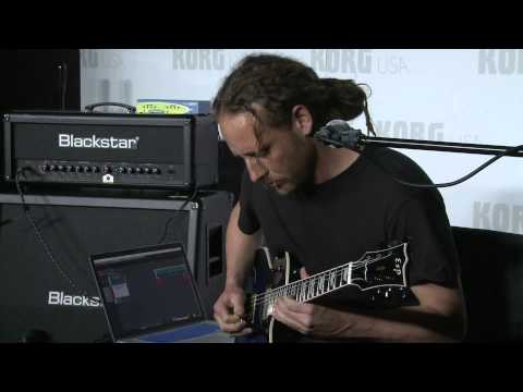 Mike Spreitzer from DevilDriver at the Blackstar booth NAMM show 2015