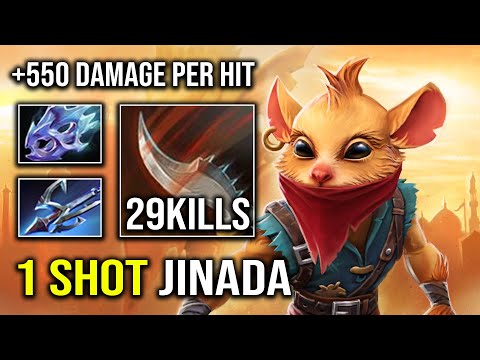 How to Deal 550 Damage Per Hit with Harpoon + Moon Shard Build on Right Click Bounty Hunter Dota 2