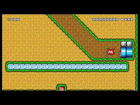 My Super Mario Maker Course: Bowser Jr.'s Pow Block Deposit (Clear Video)