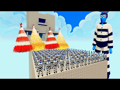 100x PRISONER + 1x GIANT vs 4x EVERY GOD   Totally Accurate Battle Simulator TABS