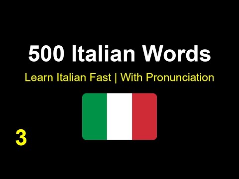 500 Most Common Italian Words with Pronunciation (Part 3) | High-Frequency Words with Pronunciation