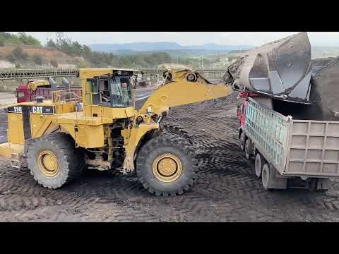 Two Caterpillar 990 Wheel Loader Loading Mercedes & MAN Trucks - Ektor Epe