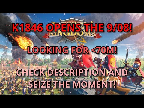 K1846 RECRUITMENT - SEIZE THE MOMENT! | Rise of Kingdoms!
