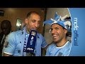 KUN AGUERO INTERVIEWED BY ZABALETA | City v West Ham Champions 2014