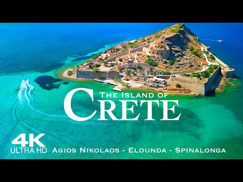 [4K] CRETE 2024 🇬🇷 4 HOUR Drone Aerial of Agios Nikolaos Elounda & Spinalonga | Greece Kreta Creta