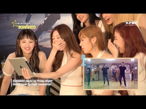 170830 SONAMOO REACTS TO 'Friday Night' DANCE COVER on STAR INTERVIEW
