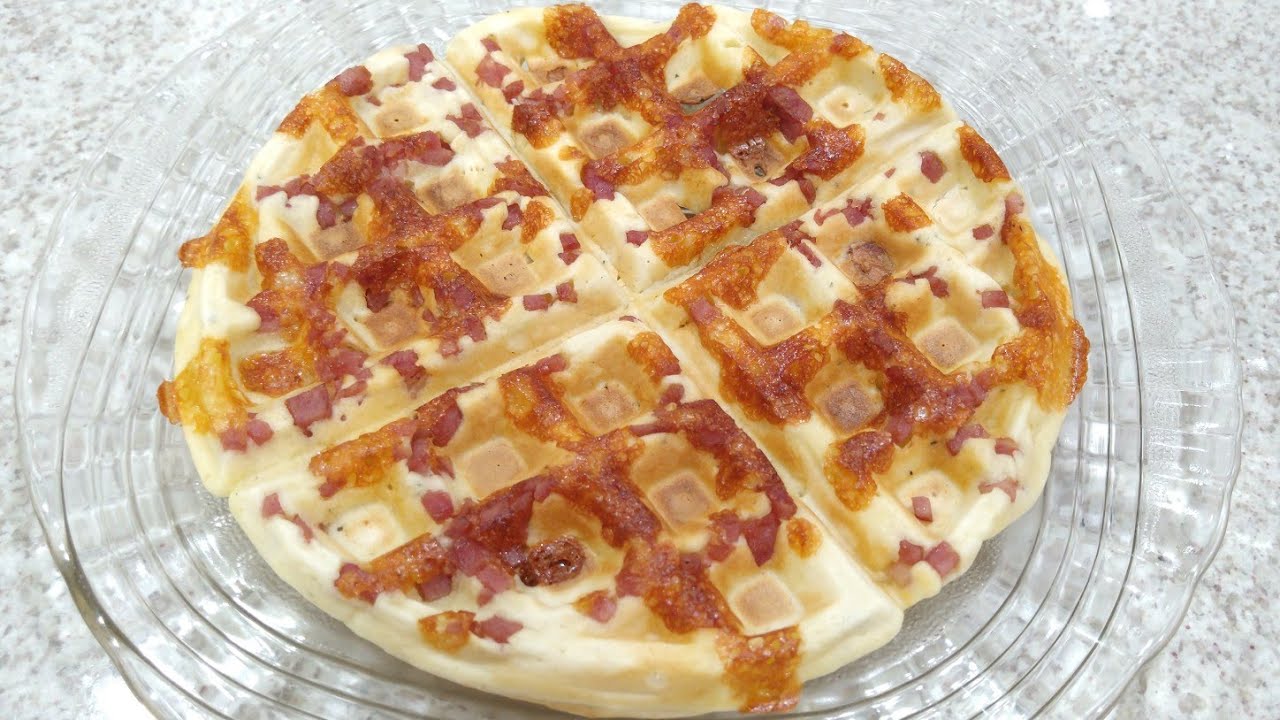 Waffle Salgado fácil de fazer