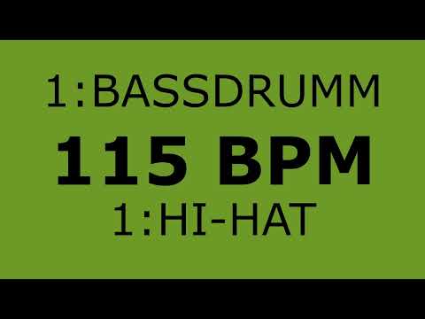 115 BPM Metronome bassdrum + Hi-Hat 1:1