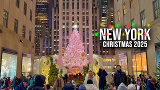 NYC Christmas Walk 2025 ✨ Rockefeller Center Christmas Tree 2025 Festive Midtown Manhattan Christmas