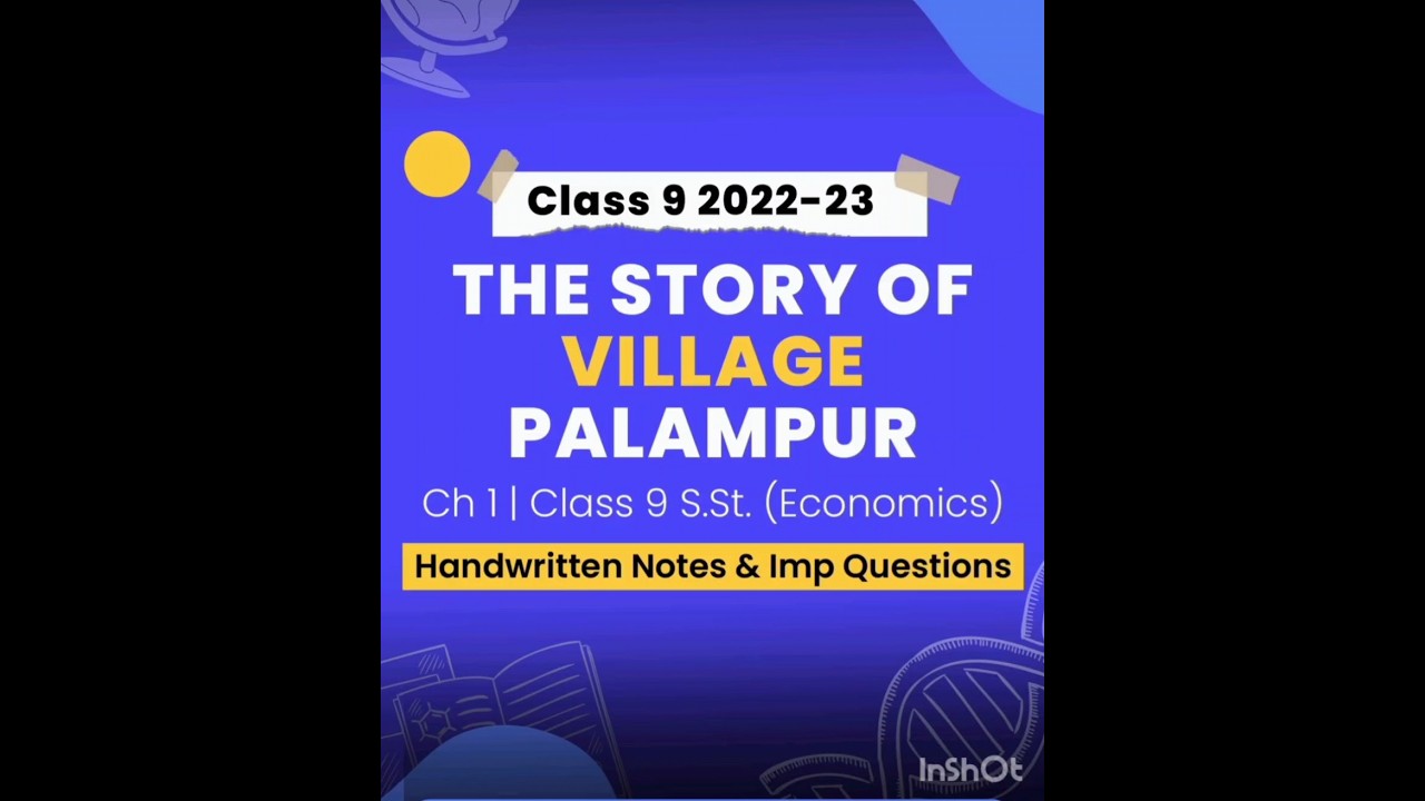 The story of village palampur class 9 notes | class 9 economic chapter 1 question answer #shorts