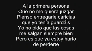 Alejandro Sanz - A La Primera Persona (Letra)
