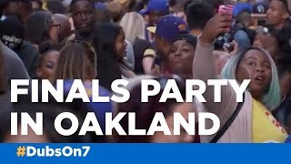 Dub Nation dancing in Oakland streets after Warriors' NBA Finals win