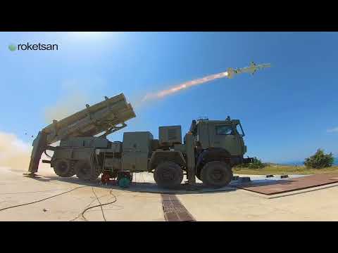 ATMACA Anti ship missile fired from land based mobile unit