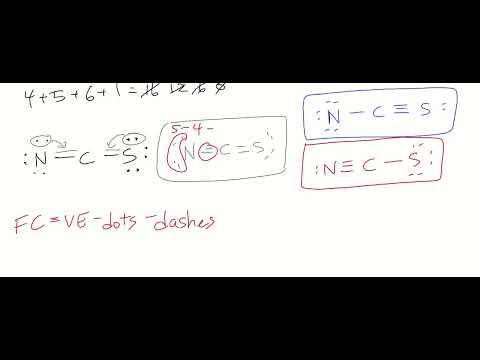 #51 - Lewis Structure for the Thiocyanate Ion SCN- with Formal Charges