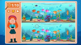 Viki Spotter: Undersea, Level 8 Walkthrough, 1080p/60FPS.