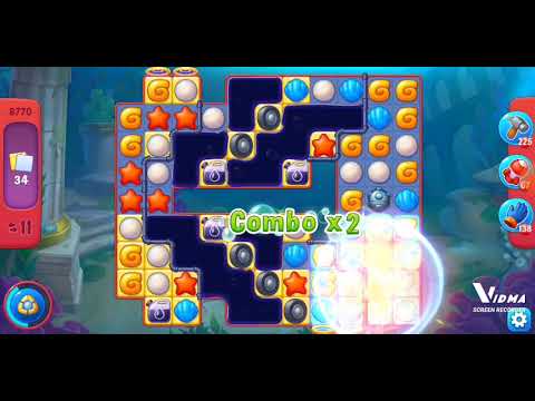 Fishdom. 8770 hard level no boosters and diamonds. 21 move